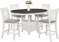 White Gray Counter Height 5 Piece Dining Set