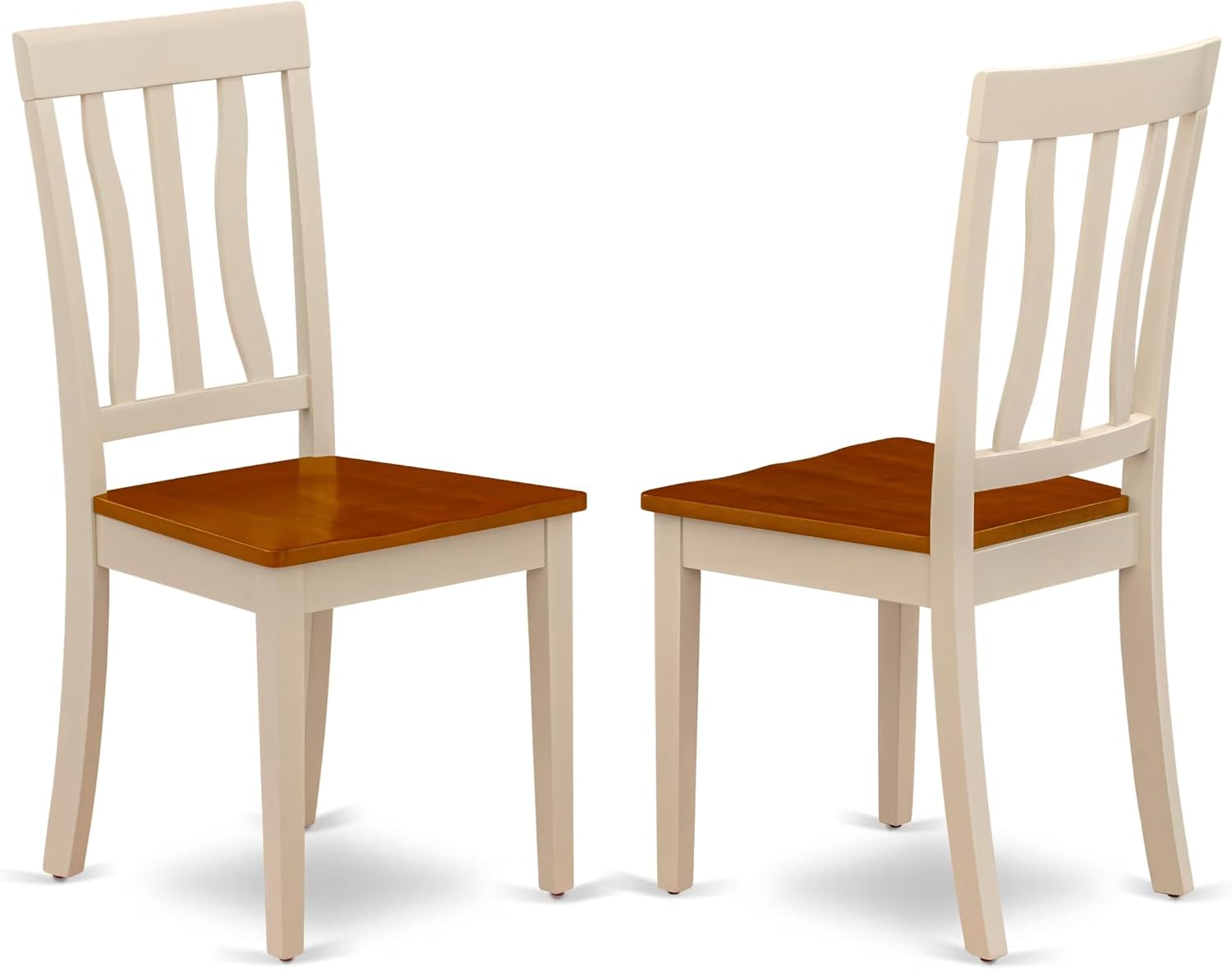 East West Furniture Buttermilk Cherry Oval Dining Set 7 Piece