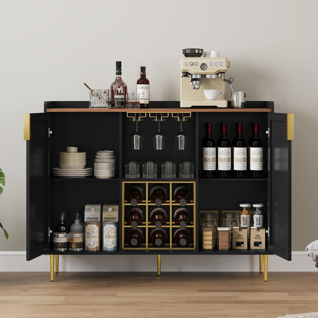 Black Wine Bar Cabinet