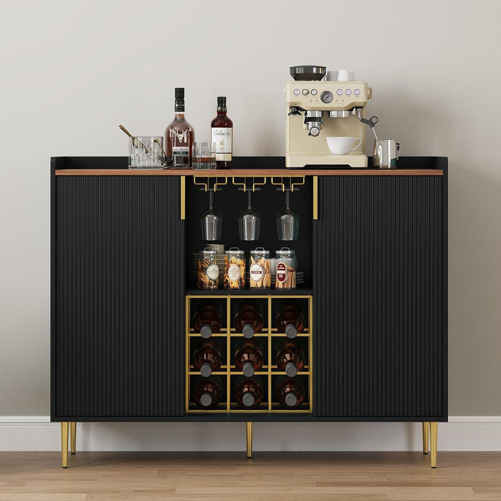 Black Wine Bar Cabinet