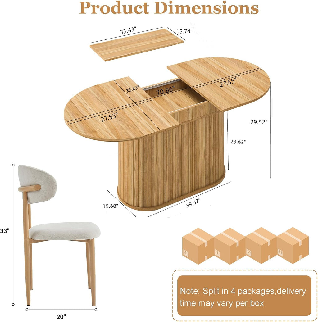 Oval 7 Piece Cushioned Dining Set