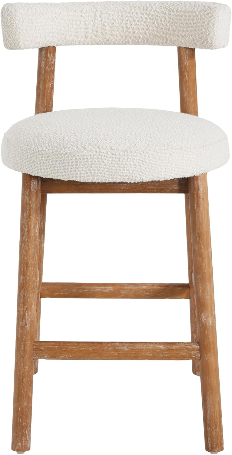 Home Milky White Wood Bar Stools Set