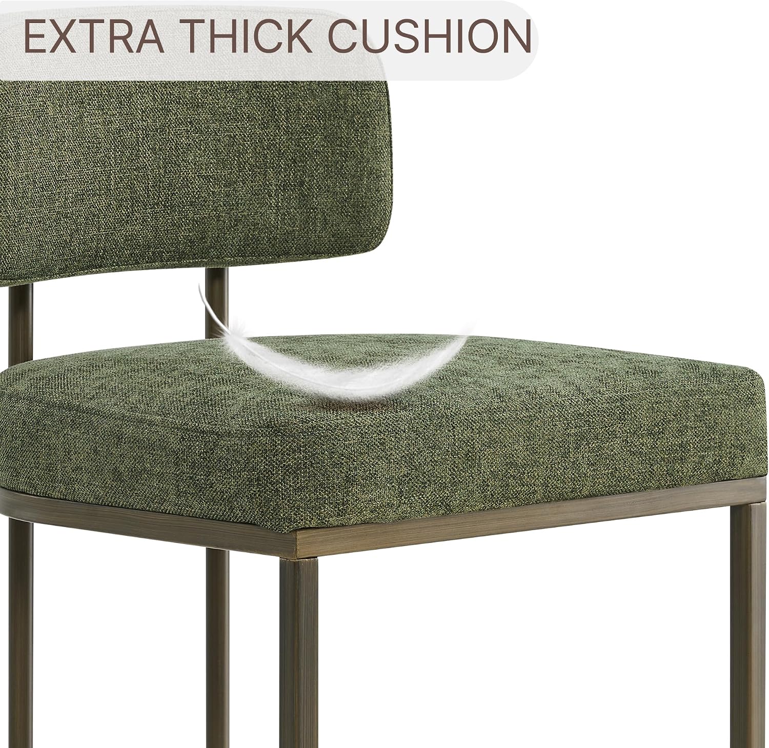 Green Gold Counter Height Bar Stools Set