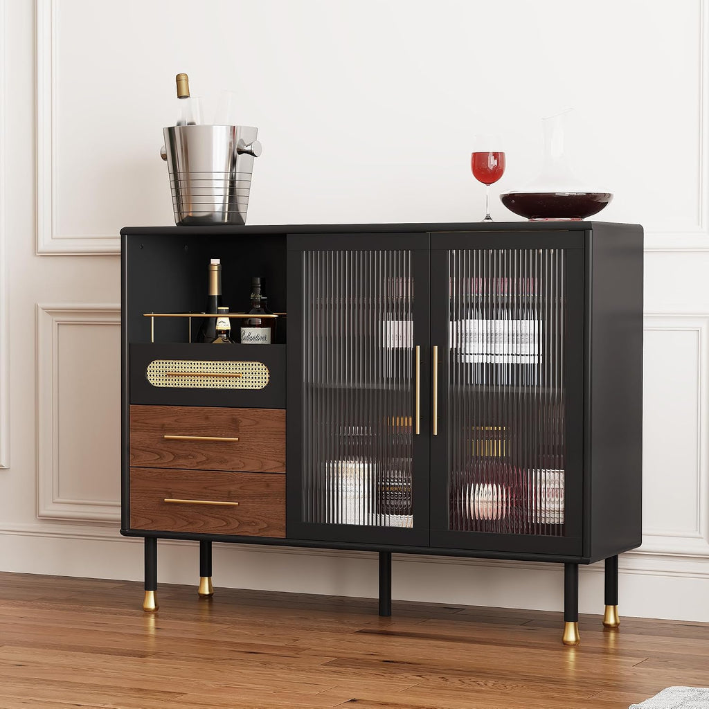 Black Wine Bar Cabinet