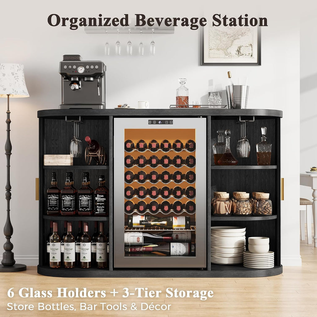 Black Wine Bar Cabinet