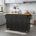 Black Rolling Kitchen Island Cart