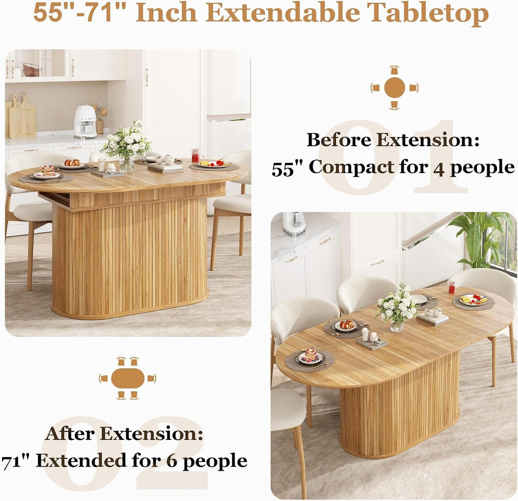 Oval 7 Piece Cushioned Dining Set