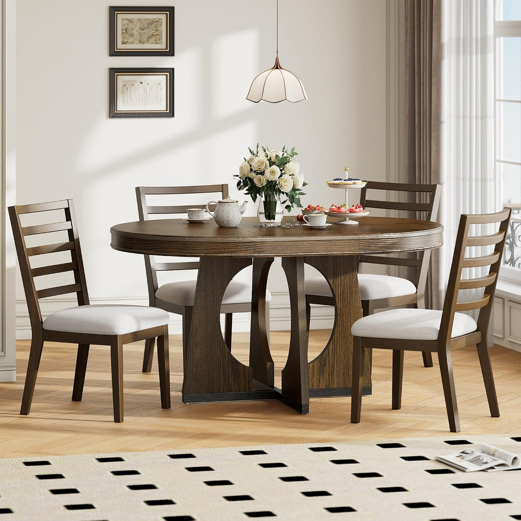 Extendable Oval 5 Piece Dining Set