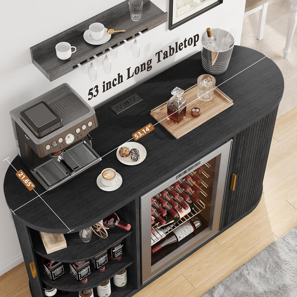 Black Wine Bar Cabinet