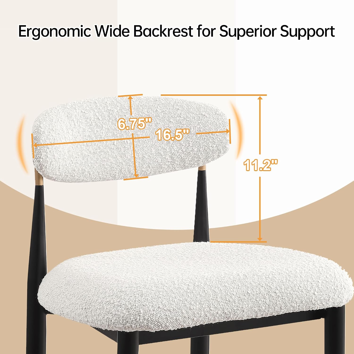 Morden Fort Boucle Black Metal Bar Stools Set