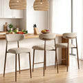Camel Wood Grain Counter Bar Stools Set